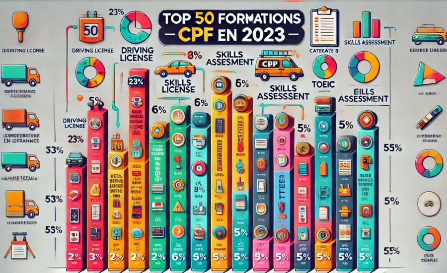 Top 50 des formations CPF préférées par les Français en 2023